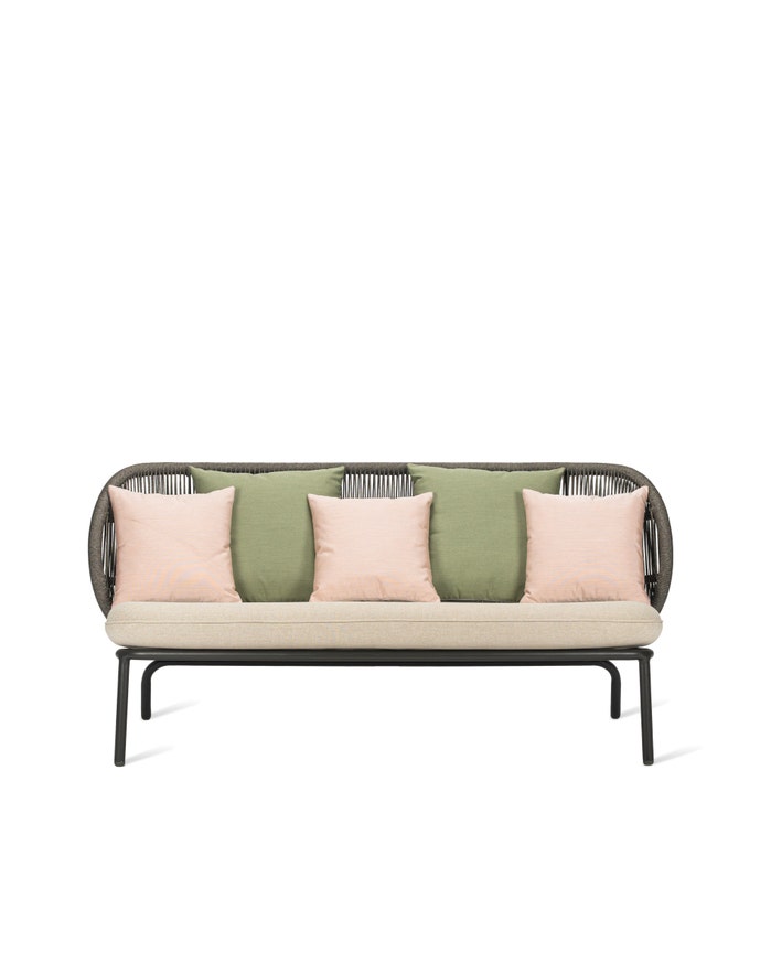 Canapé extérieur KODO lounge sofa de Vincent Sheppard, Fossil grey, Sans coussin Canapé extérieur KODO lounge sofa de Vincent Sheppard, Fossil grey, Sans coussin