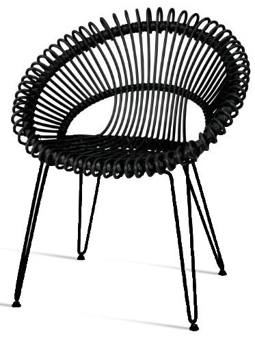 Fauteuil de table ROXY de Vincent Sheppard, Noir Fauteuil de table ROXY de Vincent Sheppard, Noir