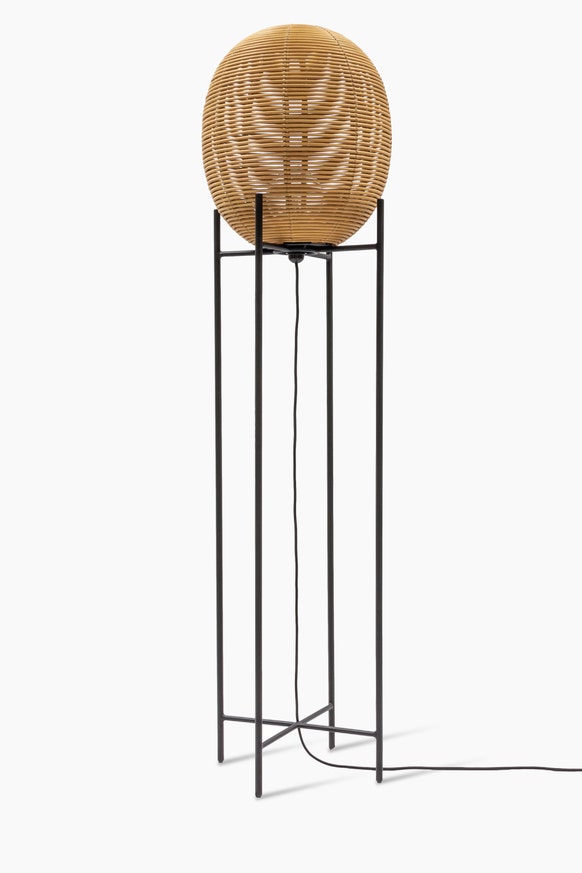 Lampe à poser SIRA de Vincent Sheppard, Avec base acier, H. 160, Rotin naturel Lampe à poser SIRA de Vincent Sheppard, Avec base acier, H. 160, Rotin naturel