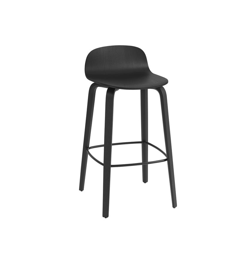 Tabouret de bar VISU de Muuto, H.65 cm, Noir