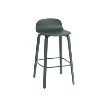 Tabouret de bar VISU de Muuto, H.65 cm, Vert foncé