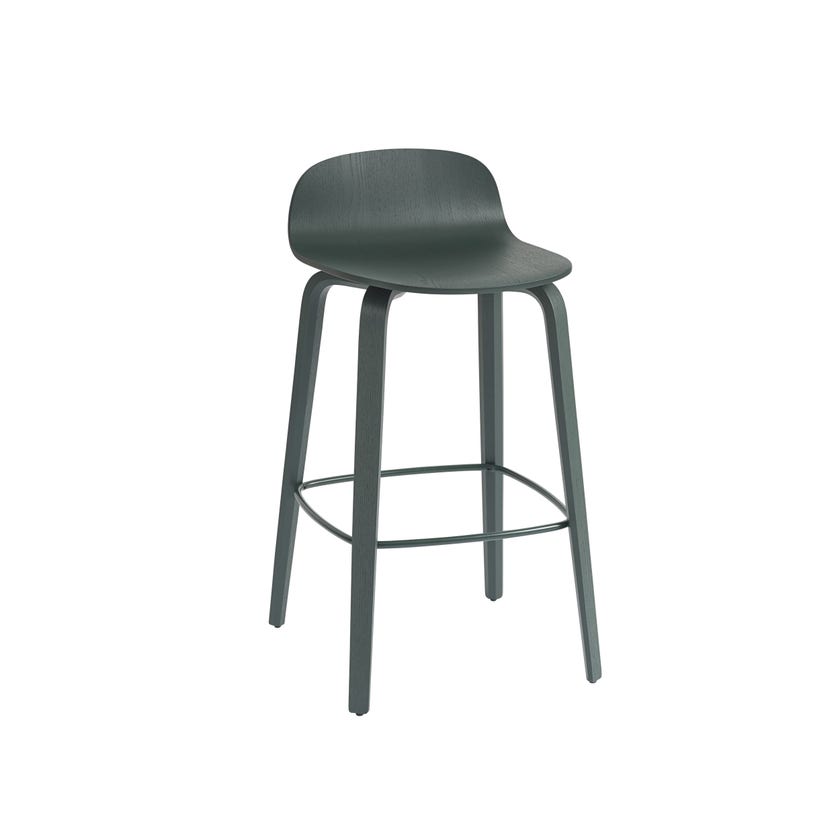Tabouret de bar VISU de Muuto, H.65 cm, Vert foncé Tabouret de bar VISU de Muuto, H.65 cm, Vert foncé