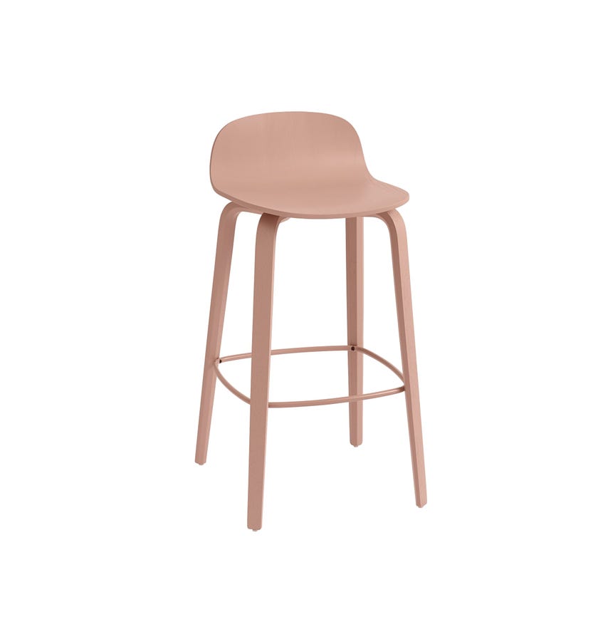 Tabouret de bar VISU de Muuto, H.65 cm, Rose