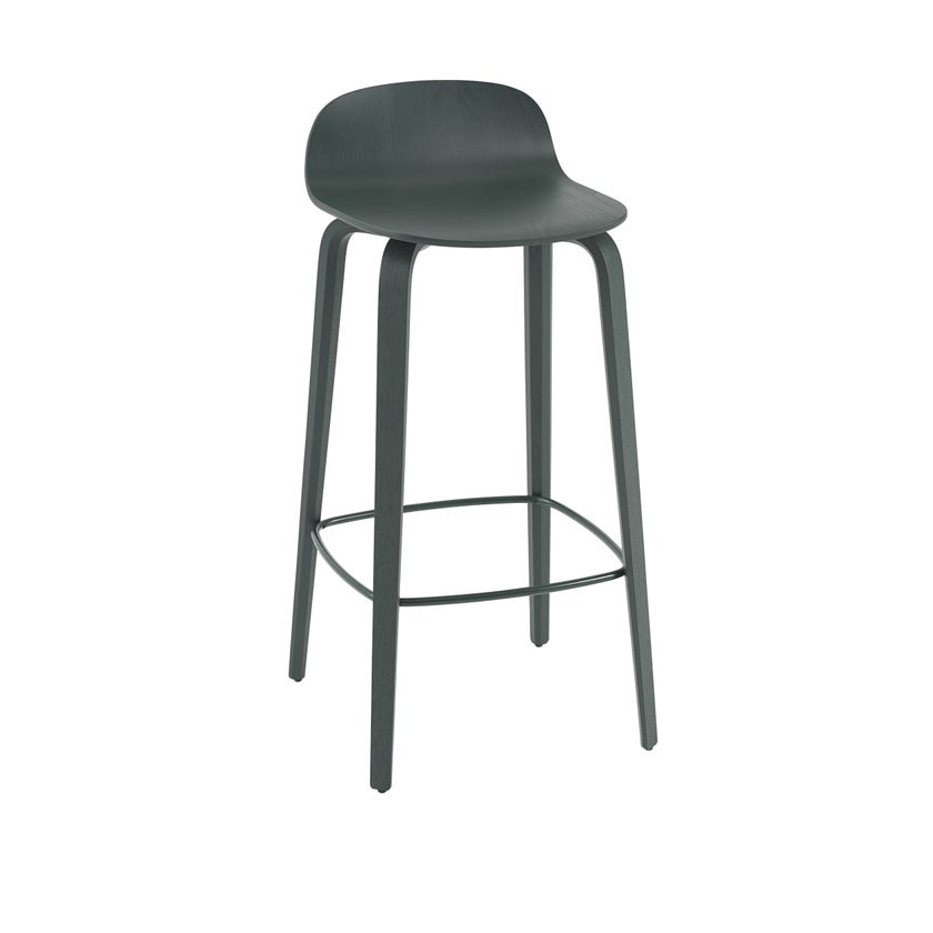 Tabouret de bar VISU de Muuto, H.75 cm, Vert foncé Tabouret de bar VISU de Muuto, H.75 cm, Vert foncé