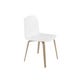 Chaise VISU en bois, Chêne et blanc