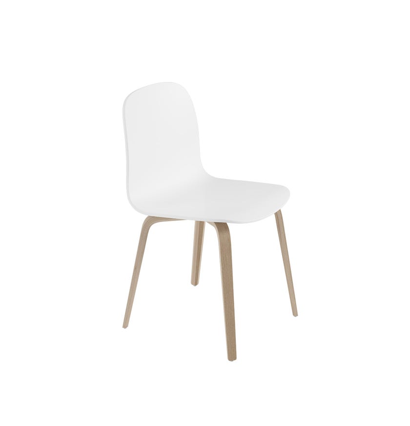 Chaise VISU en bois de Muuto, Chêne et blanc