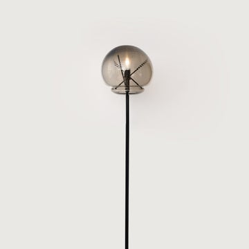Lampadaire VITRUVIO d'Artemide, Corps noir, Diffuseur fumé