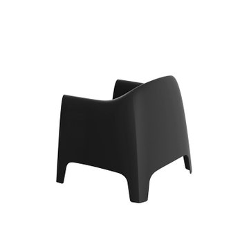 Fauteuil lounge SOLID, Basic noir