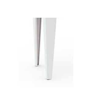 Pied de table ZEF acier H.72 cm de Matière grise, Blanc