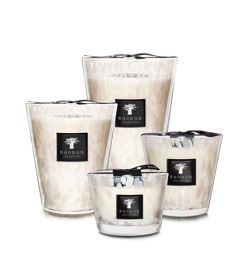 Bougie MAX 10 White PEARLS de Baobab Collection