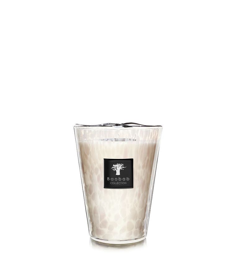 Bougie MAX 24 White PEARLS de Baobab Collection Bougie MAX 24 White PEARLS de Baobab Collection