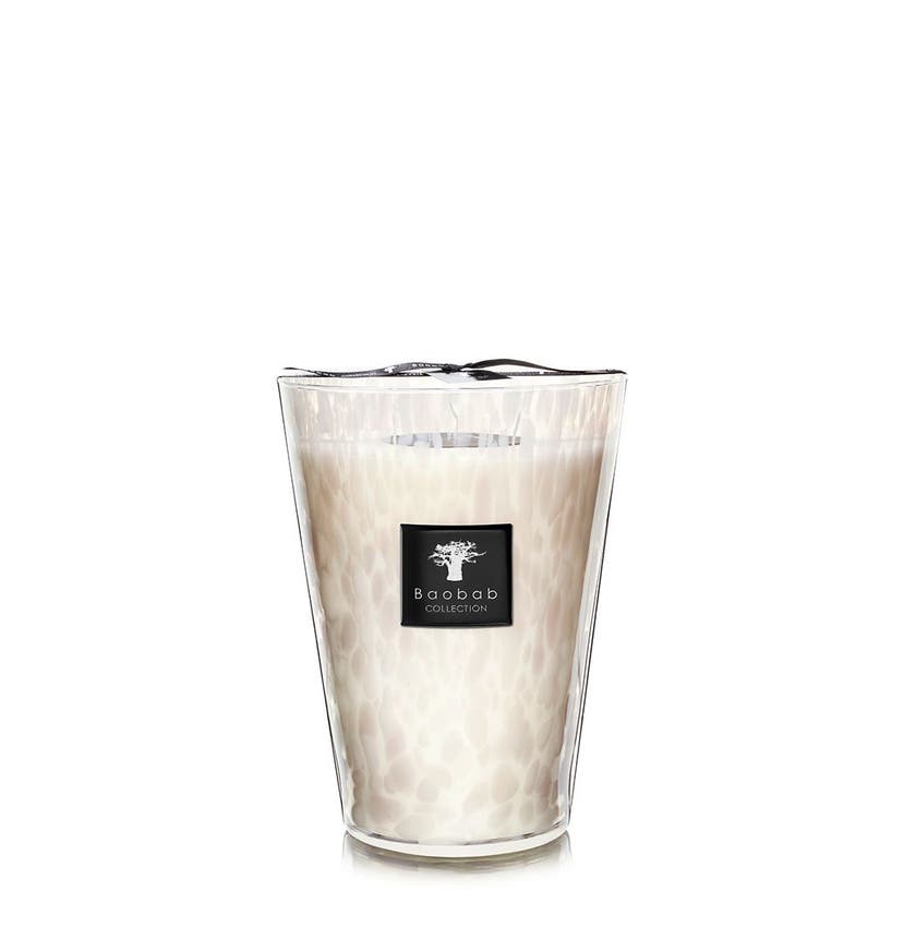 Bougie MAXI MAX White PEARLS de Baobab Collection