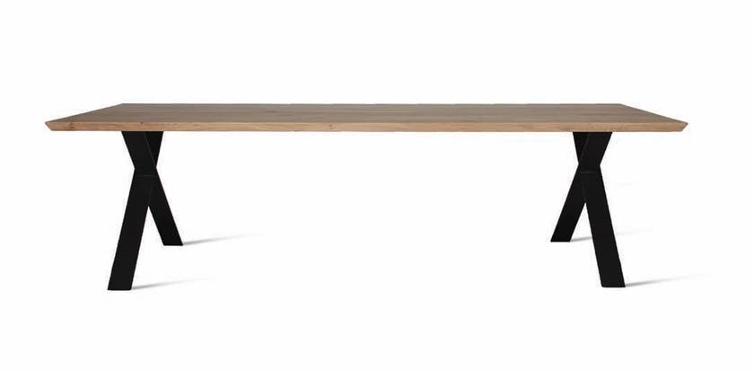 Table ALBERT X de Vincent Sheppard, 220 x 100 cm, Piétement noir, Finition chêne naturel Table ALBERT X de Vincent Sheppard, 220 x 100 cm, Piétement noir, Finition chêne naturel
