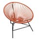 Fauteuil HUATULCO avec structure noire, Terracotta