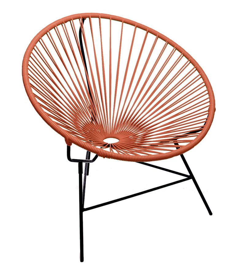 Fauteuil HUATULCO de Boqa avec structure noire, Terracotta Fauteuil HUATULCO de Boqa avec structure noire, Terracotta