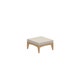 Repose-pieds en teck ZENHIT de Royal Botania, Coussin natural grey dot