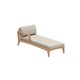 Lit en teck avec accoudoir à droite ZENHIT de Royal Botania, Coussins natural grey dot