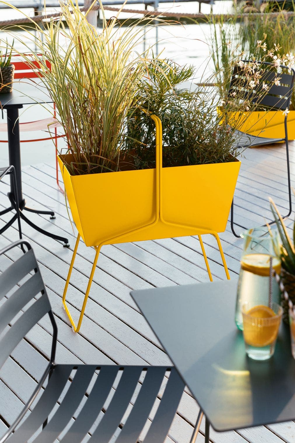 Jardinière haute BASKET coloris Miel