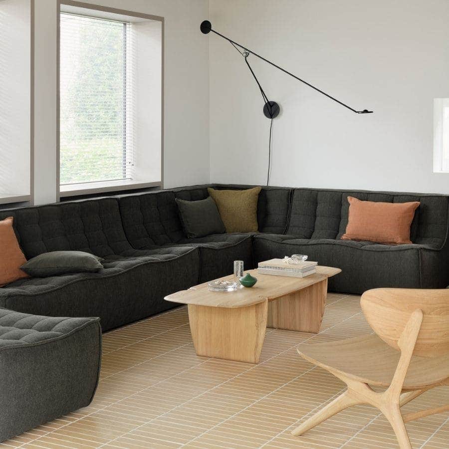 Canapé N701 3 places en tissu Eco Moss